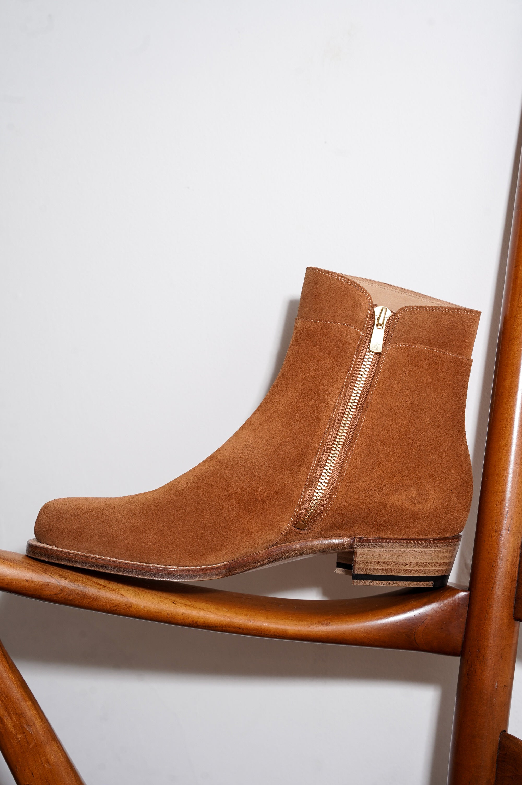 Post Production "Side Zip Boots" [Camel]