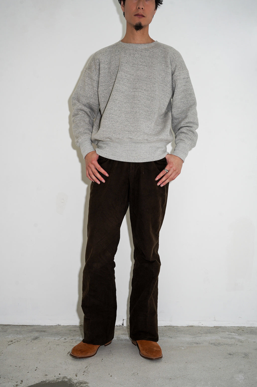 Olde Homesteader "Crew Neck Long Sleeve" [Top Gray]