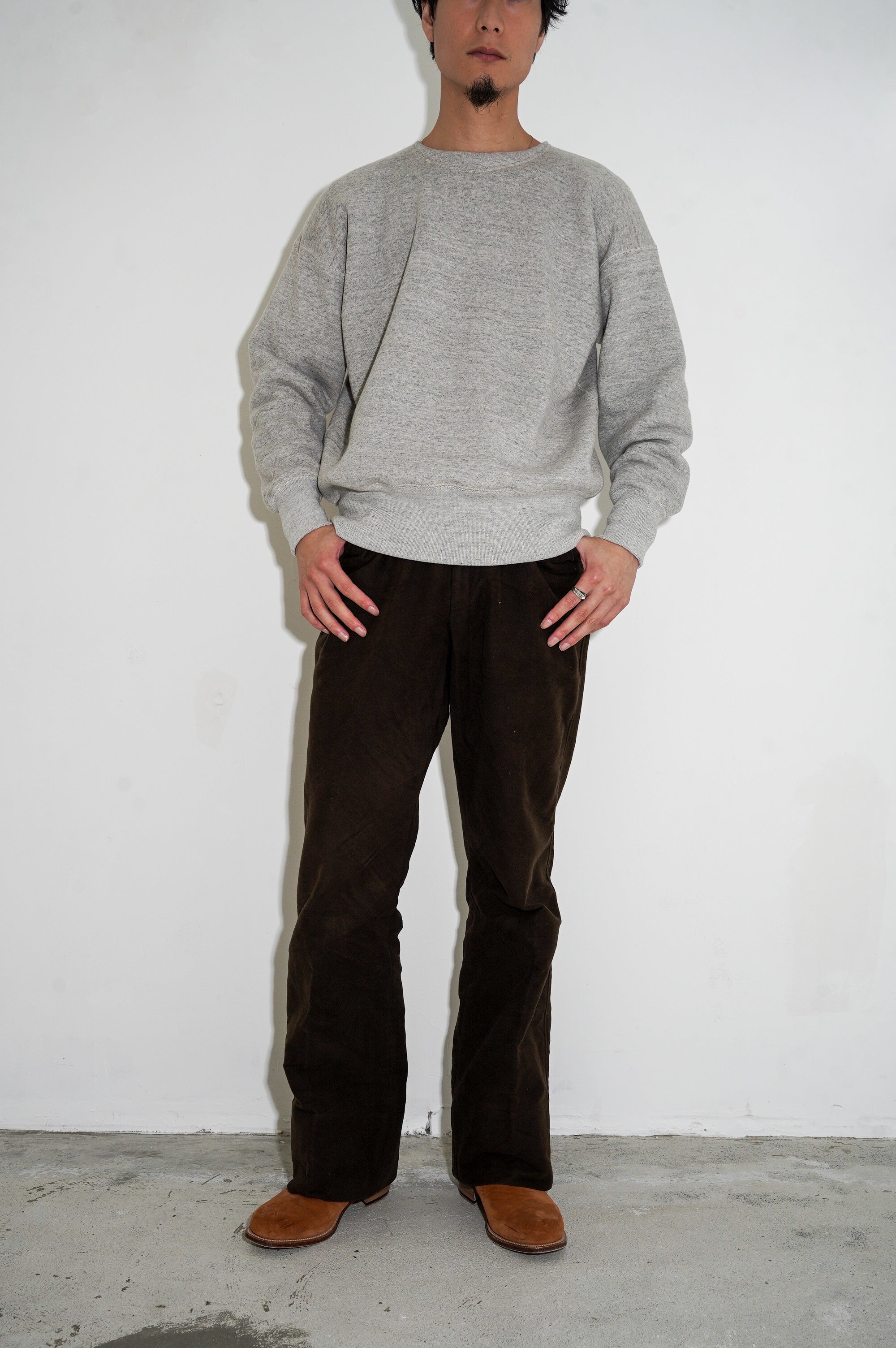 Olde Homesteader "Crew Neck Long Sleeve" [Top Gray]