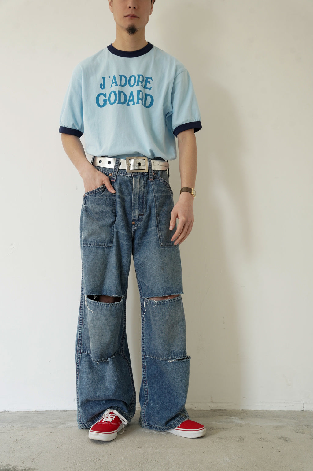GODARD "jadore godard" T-shirts [L. Blue × Navy]