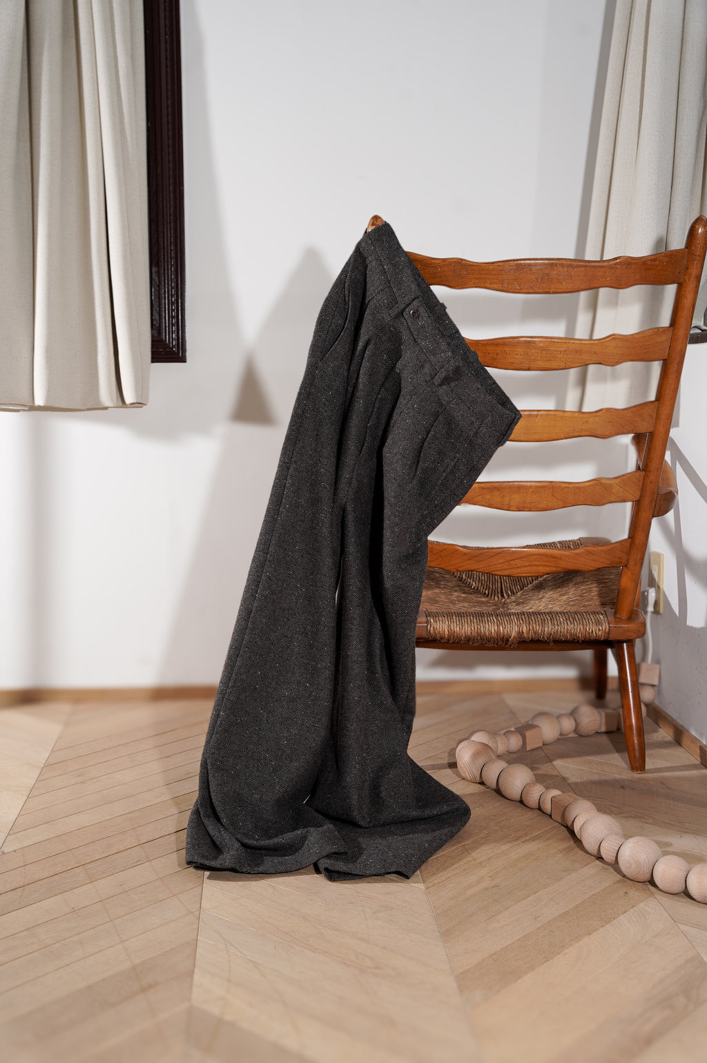 m's braque "TUCKED BAGGY PANTS" [MOCHA GREY]