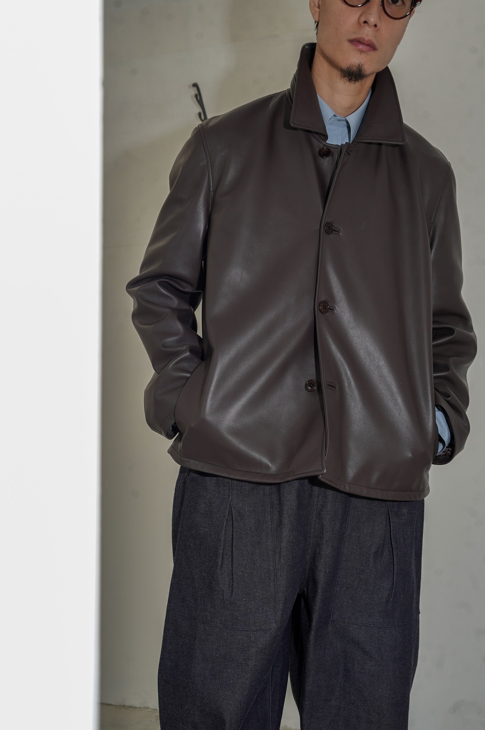 REVERBEARTE "TAILORED LEATHER JACKET"