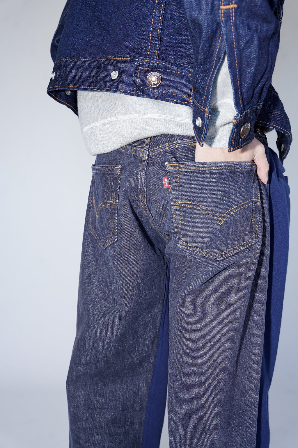 BLESS "OVER JOGGING JEANS"　［NAVY/DENIMBLUE］