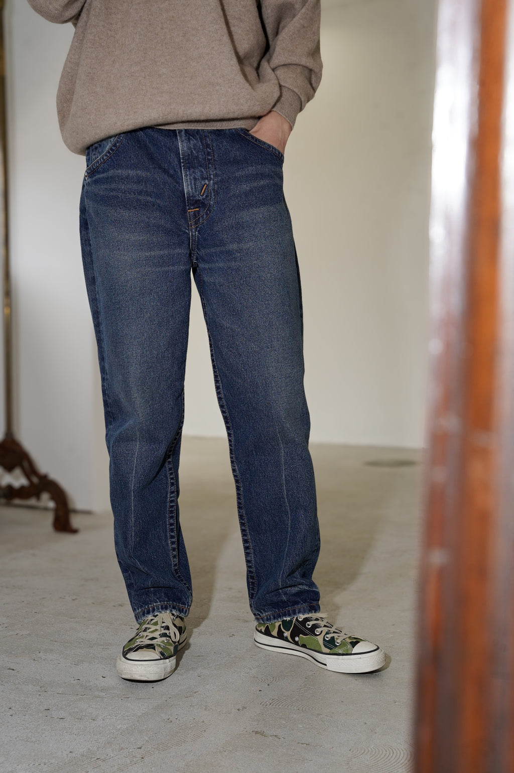 KOOKY ZOO "SLIM DENIM PANTS" [WASHED BLUE]