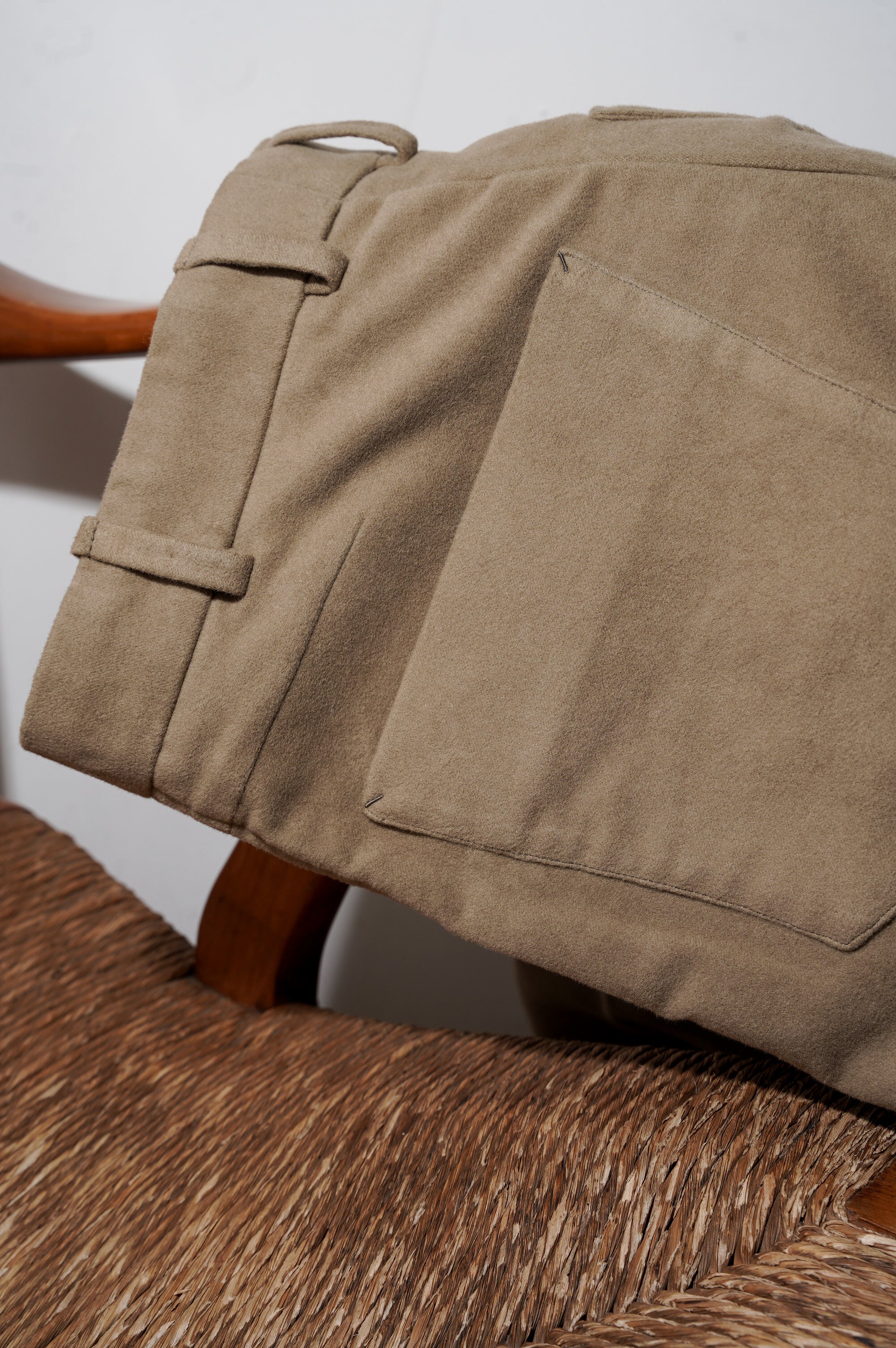 MAATEE&SONS "L POCKET NO PLEATS SLACKS" [SAND]