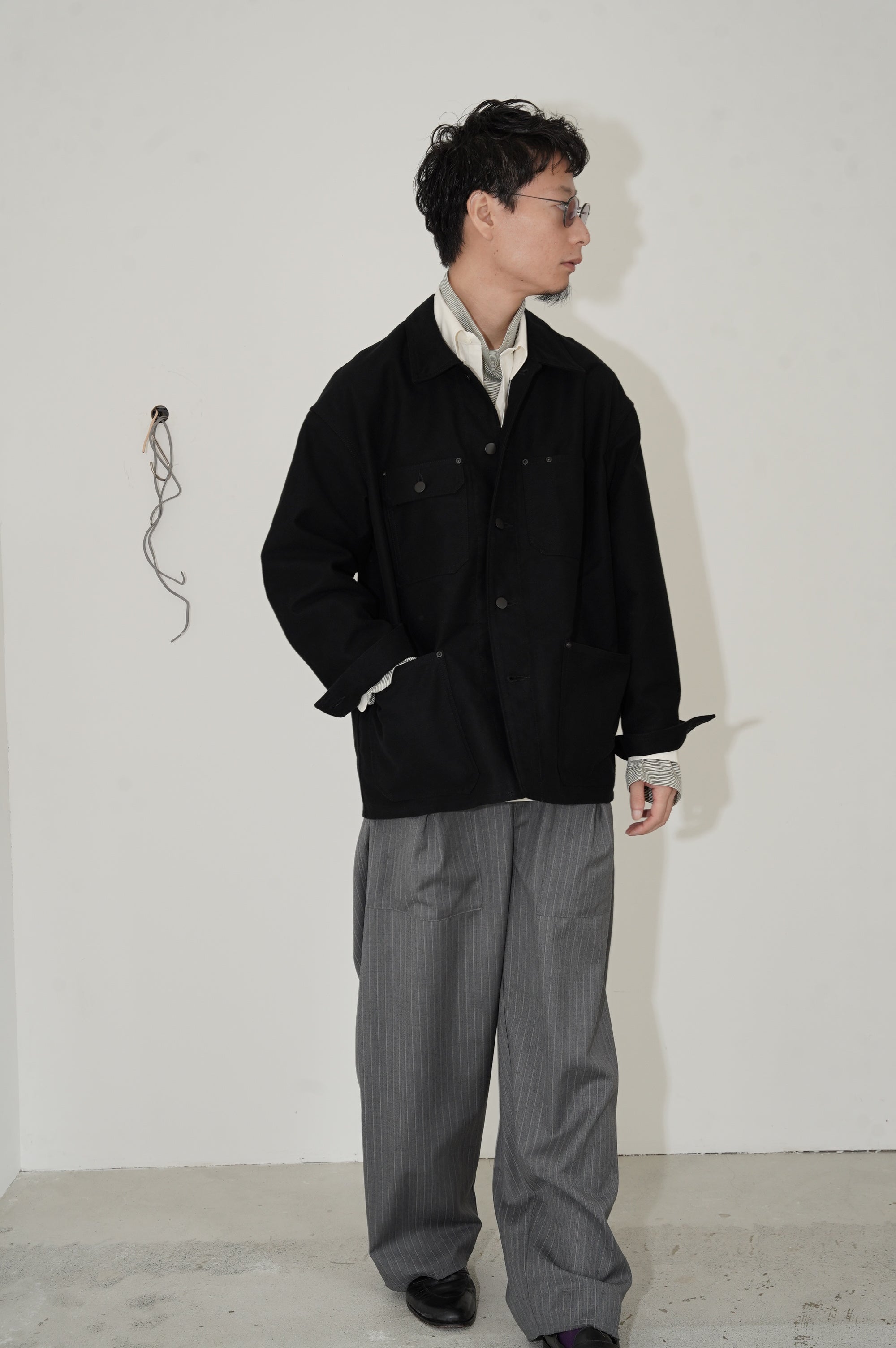 REVERBERATE "COVERALL JACKET" [BLACK]