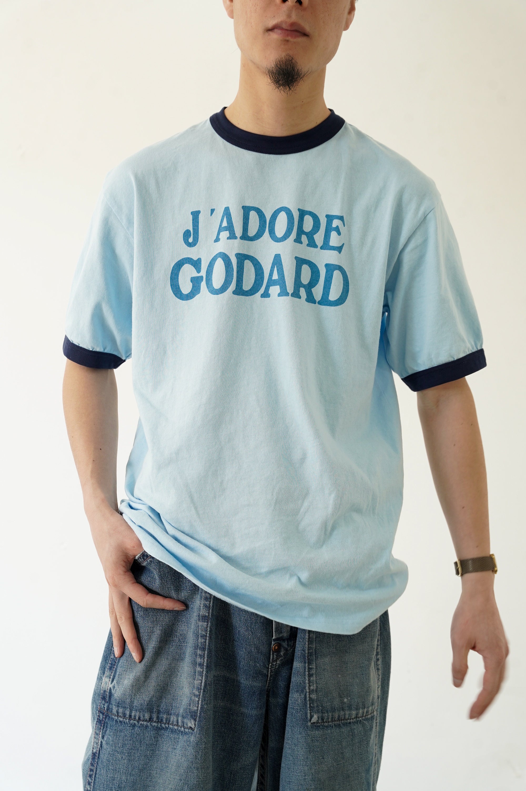 GODARD "jadore godard" T-shirts [L. Blue × Navy]