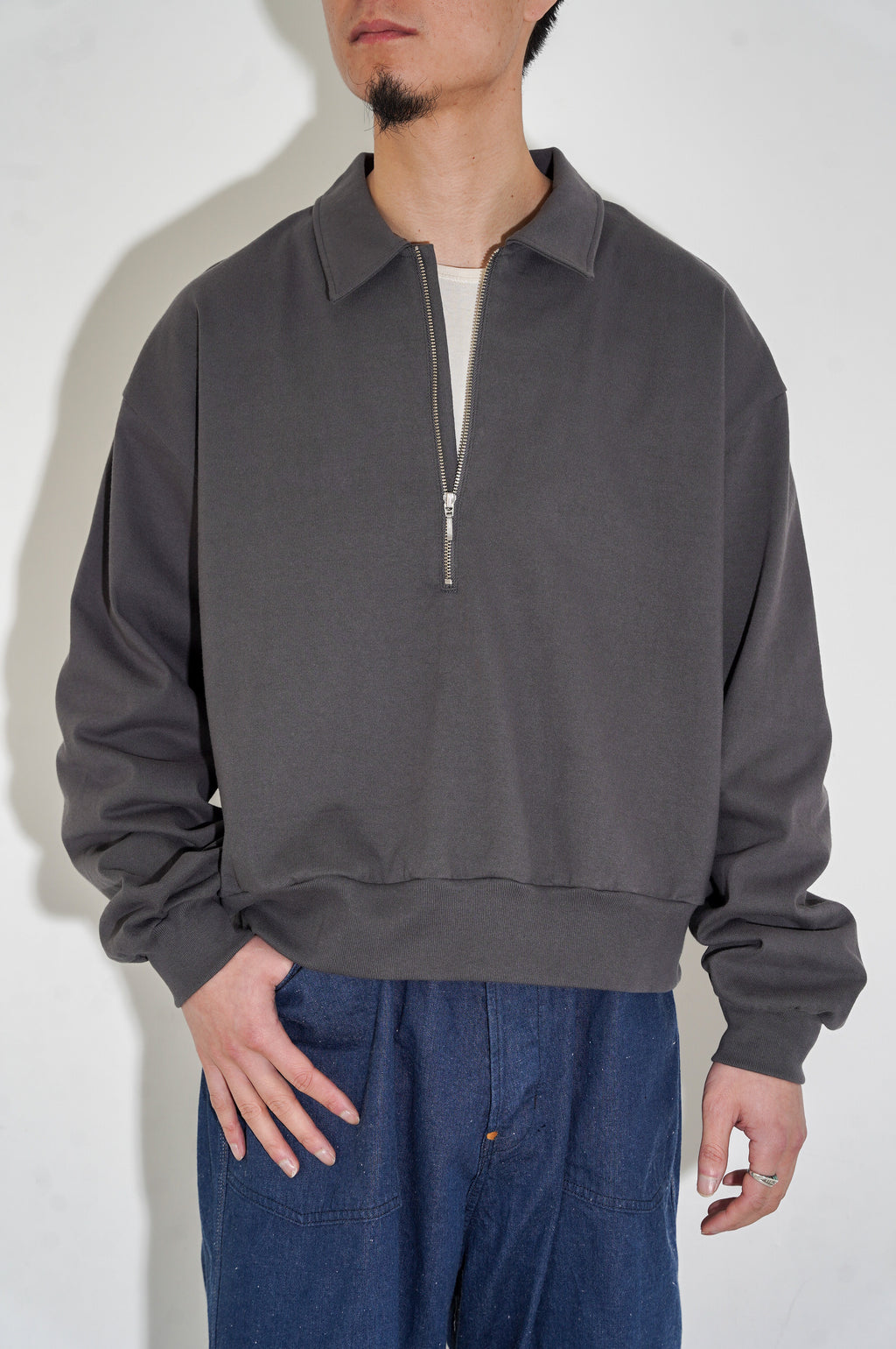 REVERBERATE "HALF ZIP JERSEY" [DARK GRAY]