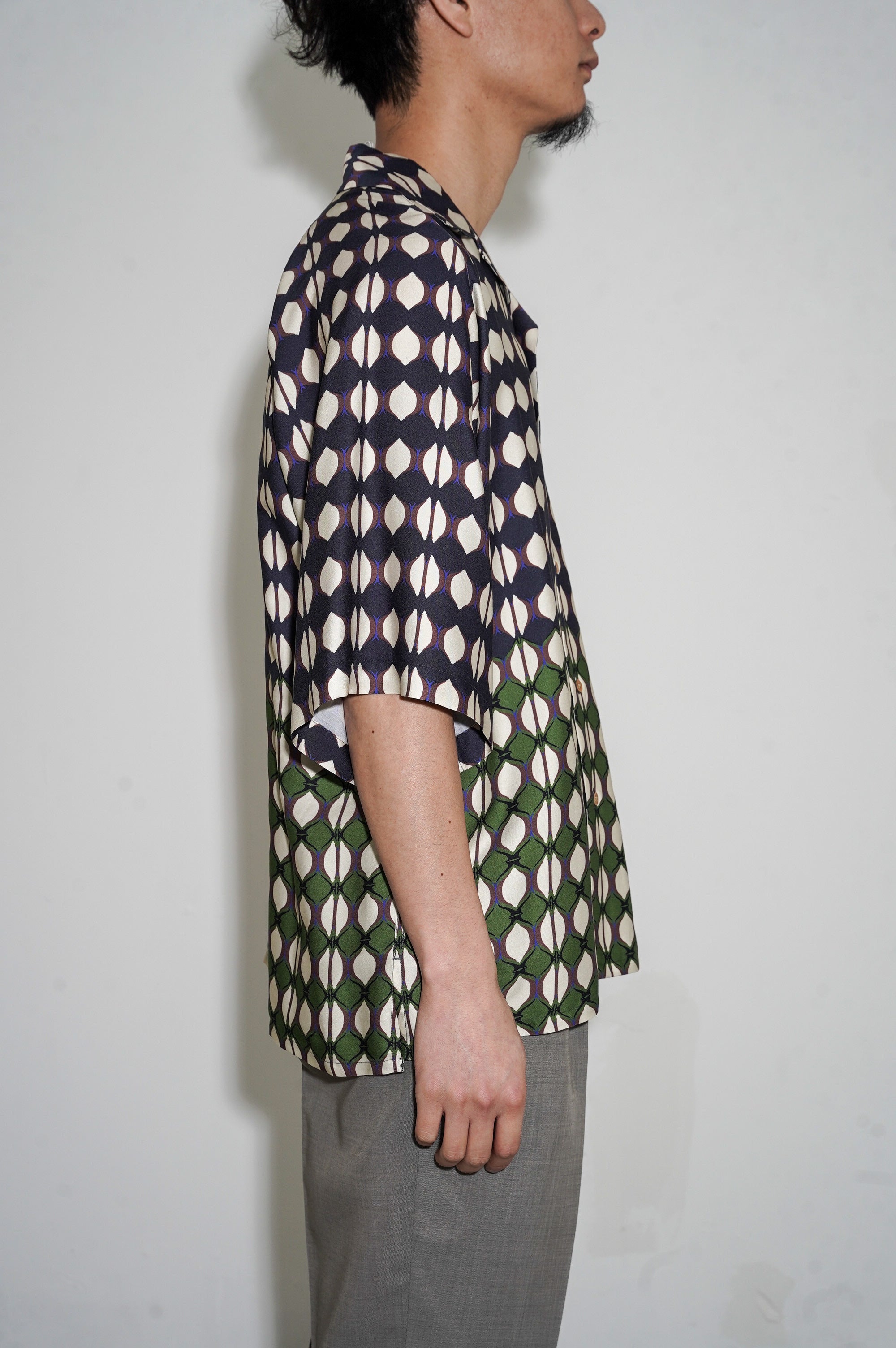 m's braque "ALOHA SHIRT" [NAVY]