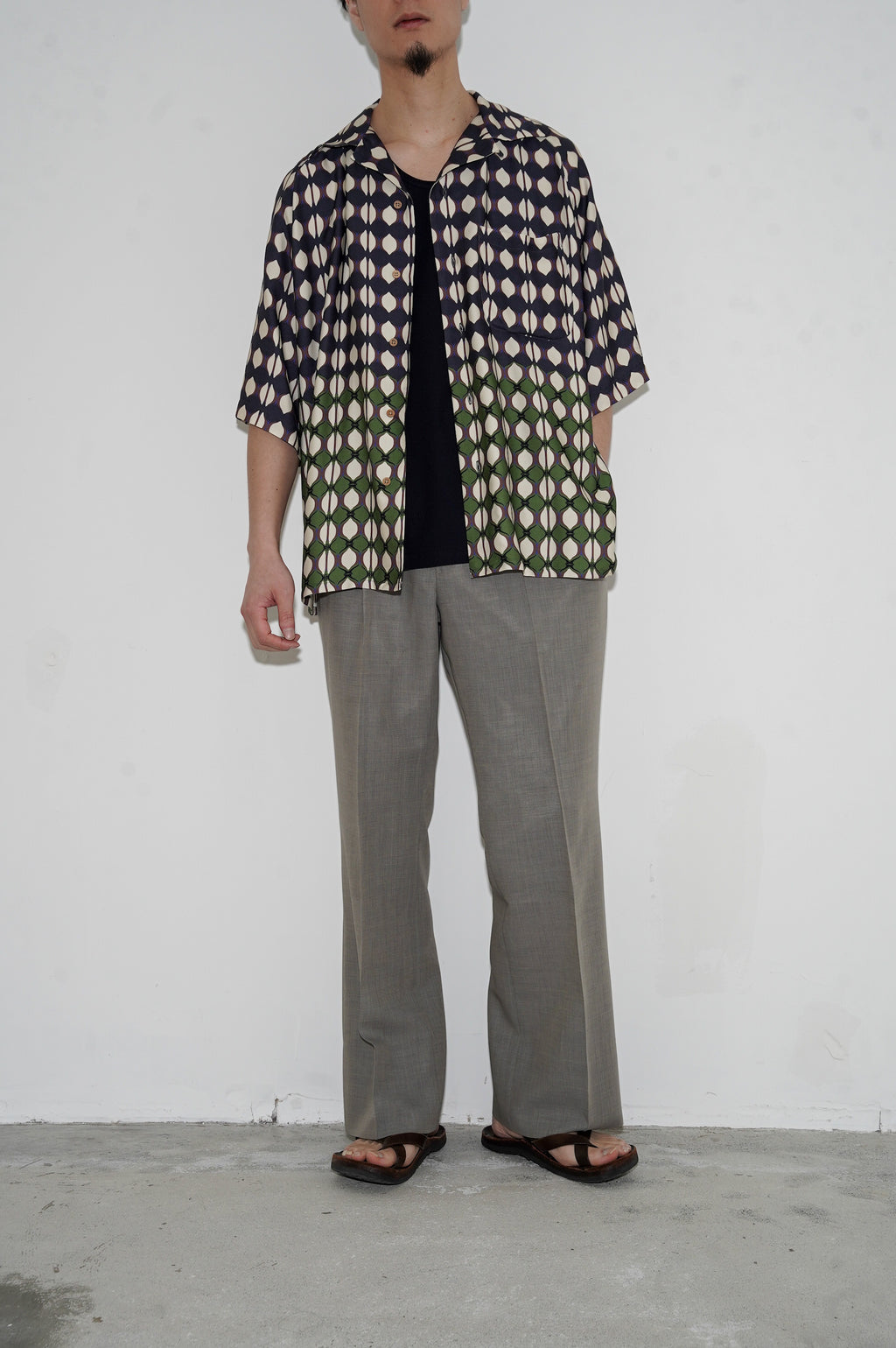 m's braque "ALOHA SHIRT" [NAVY]