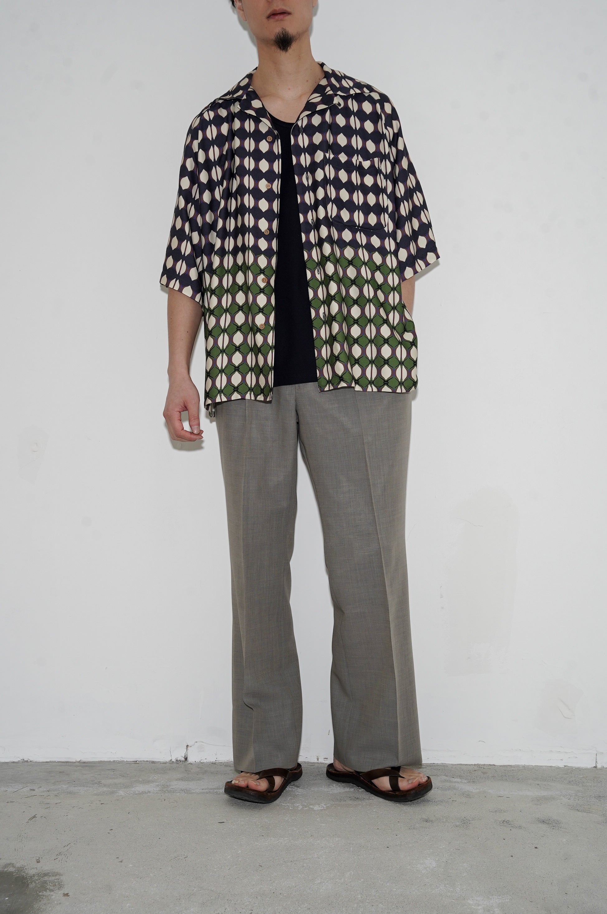 m's braque "ALOHA SHIRT" [NAVY]
