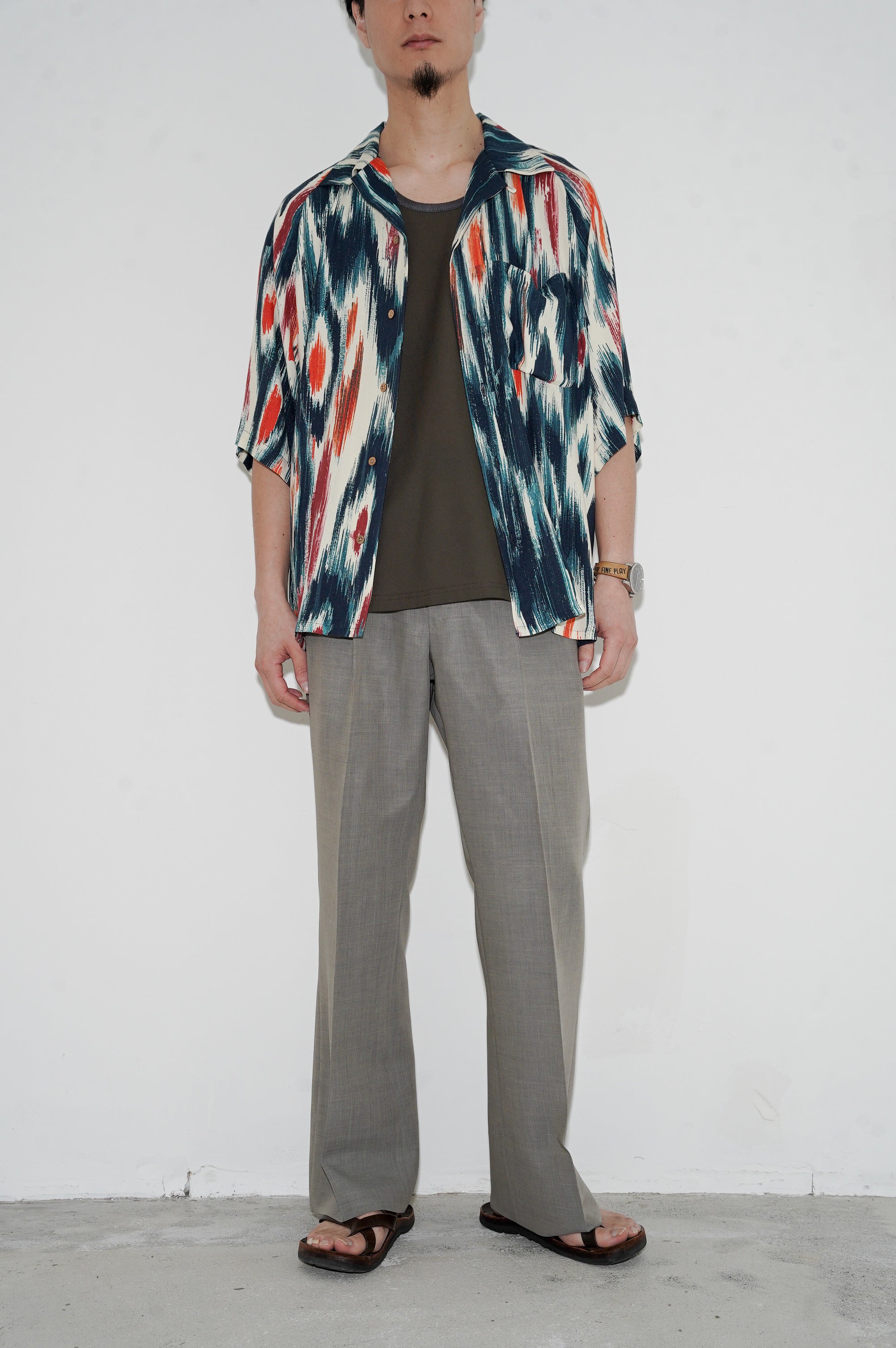 m's braque "ALOHA SHIRT" [BLUE × RED]