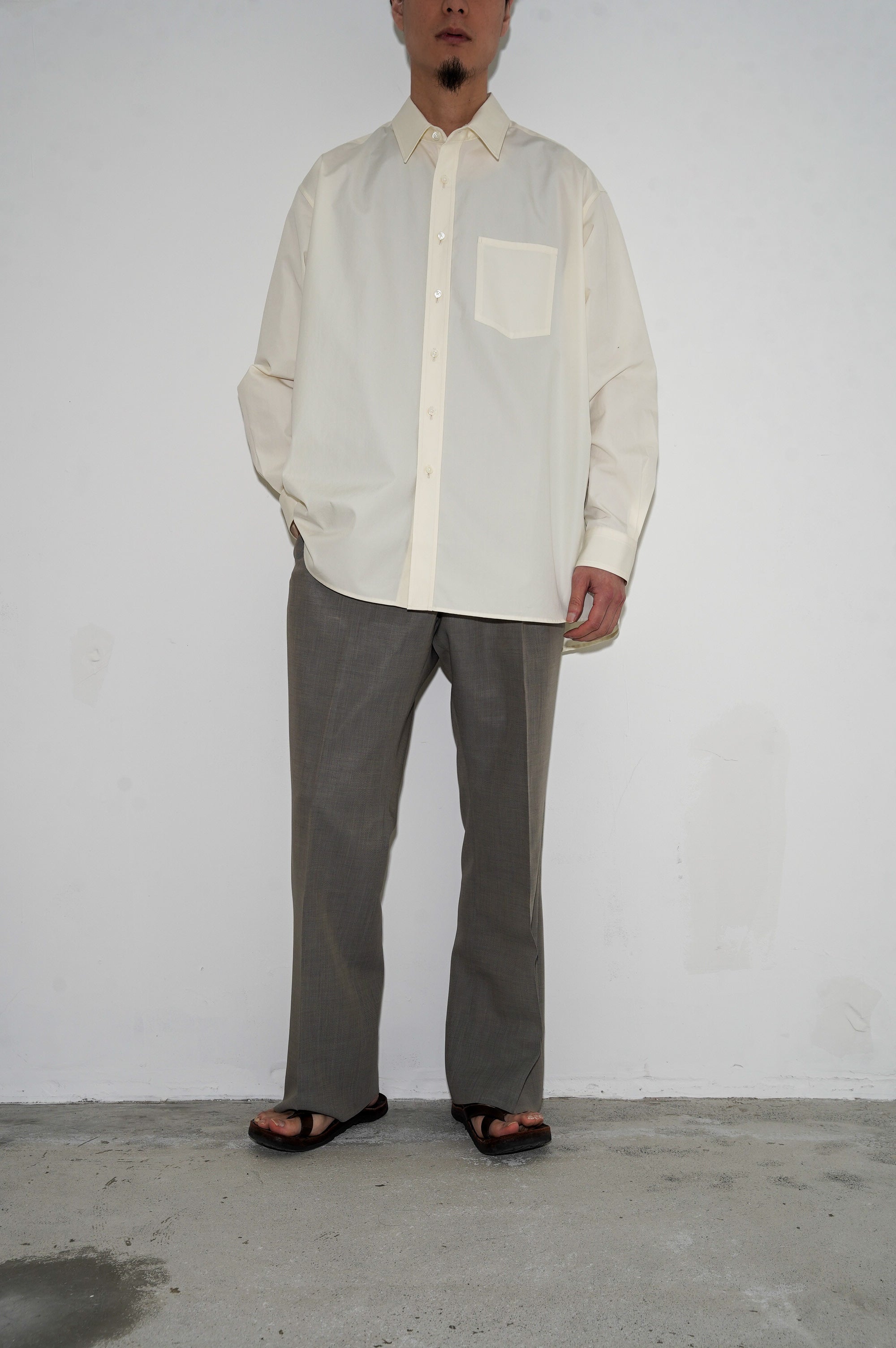 REVERBERATE "REGULAR COLLAR SHIRT" [ECRU]