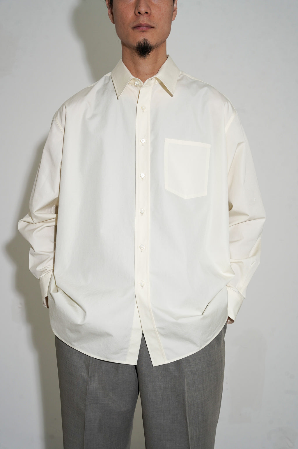 REVERBERATE "REGULAR COLLAR SHIRT" [ECRU]