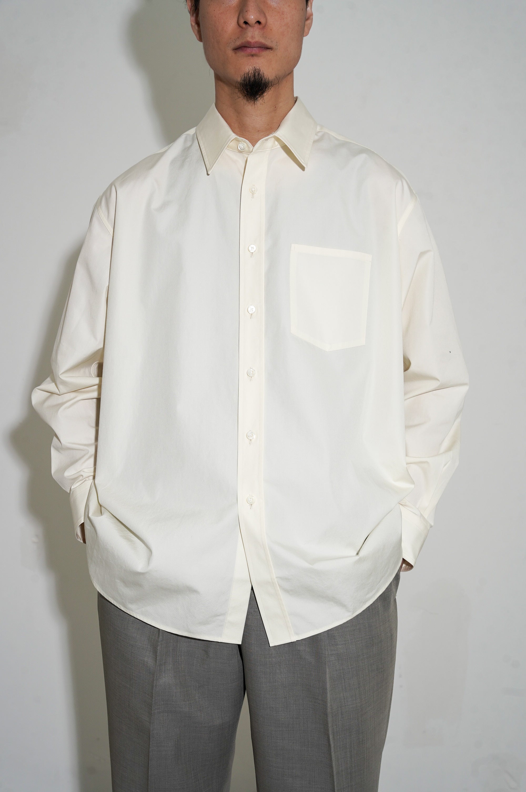 REVERBERATE "REGULAR COLLAR SHIRT" [ECRU]