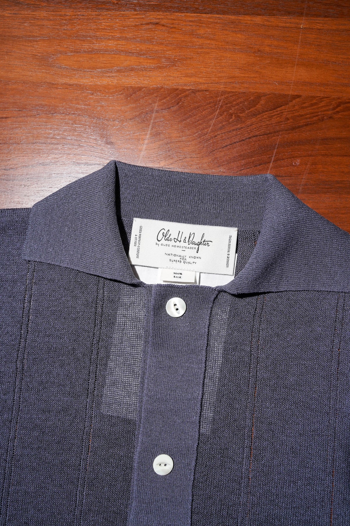 Olde H & Daughter "JYARI JYARI SILK SHIRT C/D" [CHARCOAL]