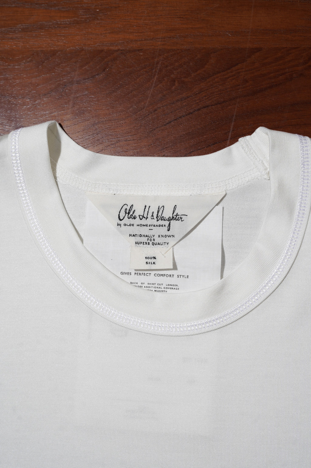Olde H & Daughter "Silk Tight Tension MIDDLE PLAIN STITCHES N/S" [OFF WHITE]