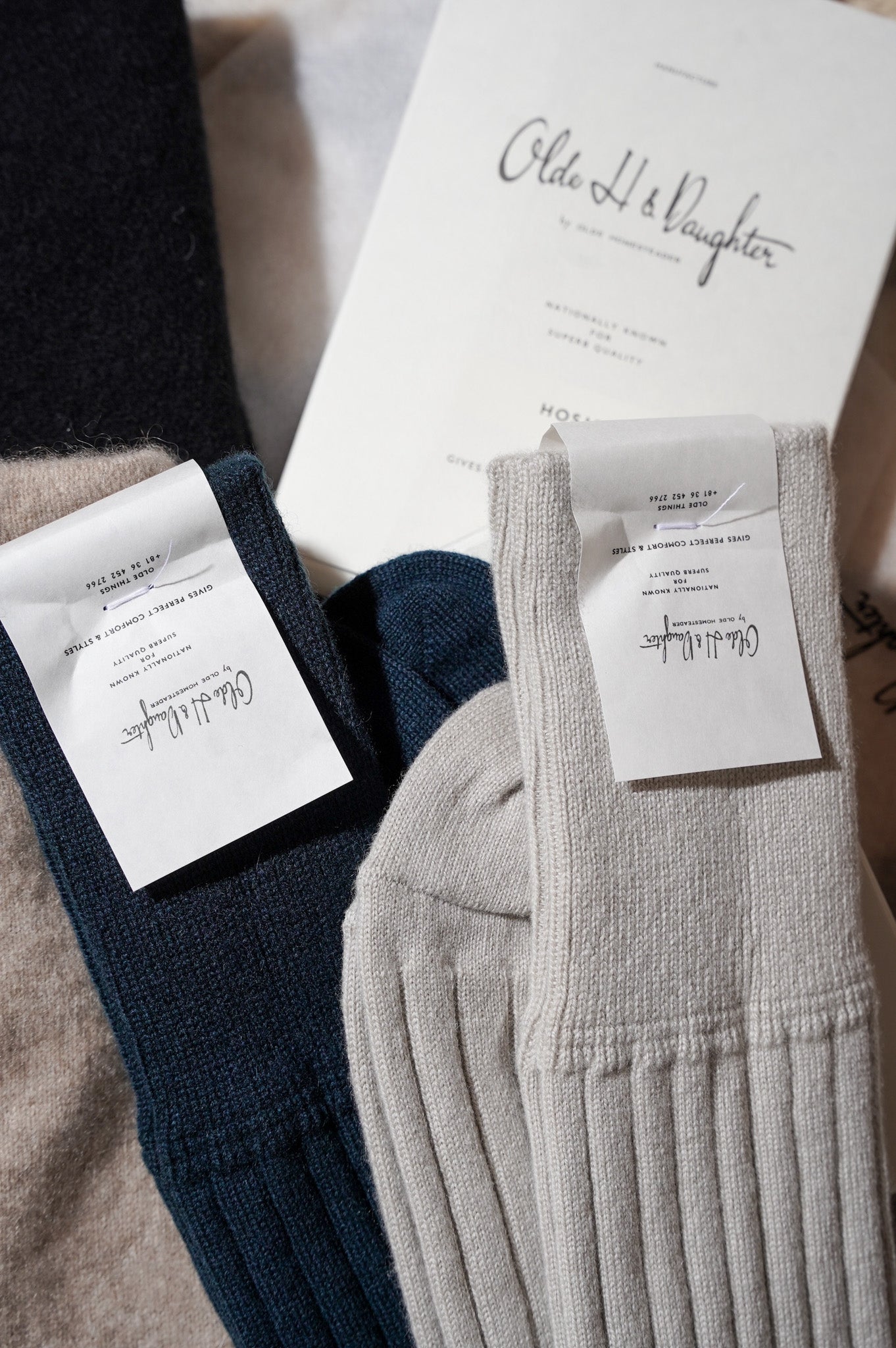 Olde H & Daughter "CASHMERE RIB SOCKS"