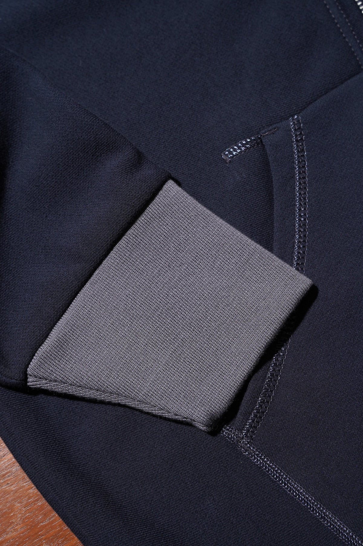 YE OLDE AND NEWMAN "HOODED FULL ZIP TOP" [DARK NAVY]