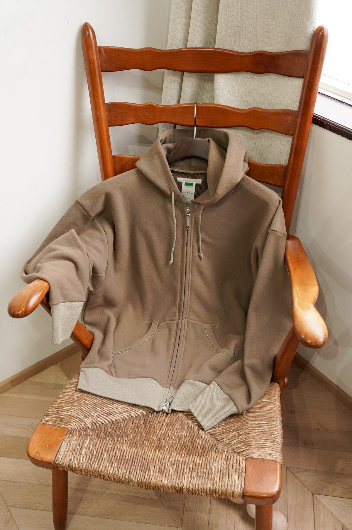 YE OLDE AND NEWMAN "HOODED FULL ZIP TOP" [DARK KHAKI]