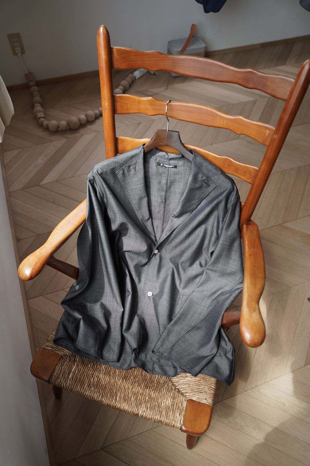 MAATEE&SONS "折って追ってJACKET H WOOL SILK" [NAVY PIN]