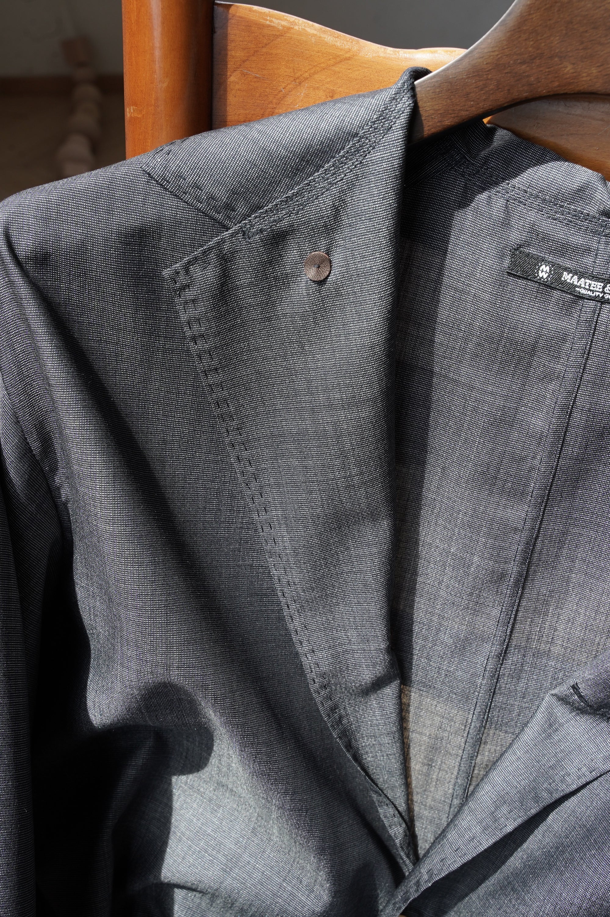 MAATEE&SONS "折って追ってJACKET H WOOL SILK" [NAVY PIN]