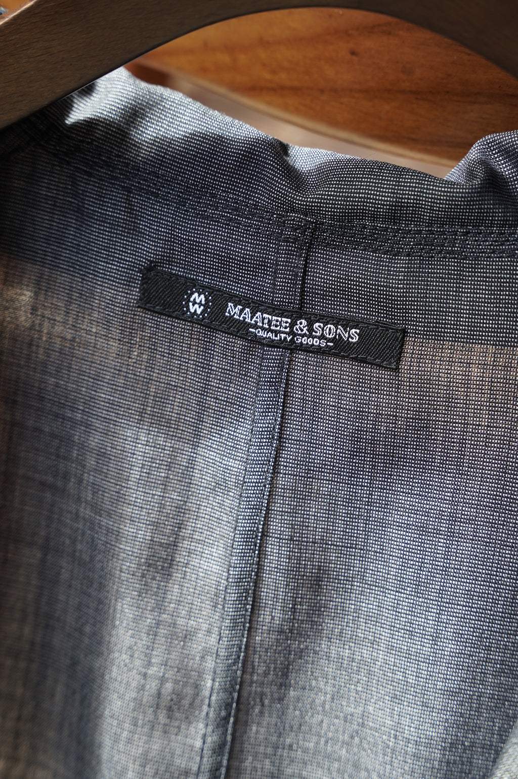 MAATEE&SONS "折って追ってJACKET H WOOL SILK" [NAVY PIN]