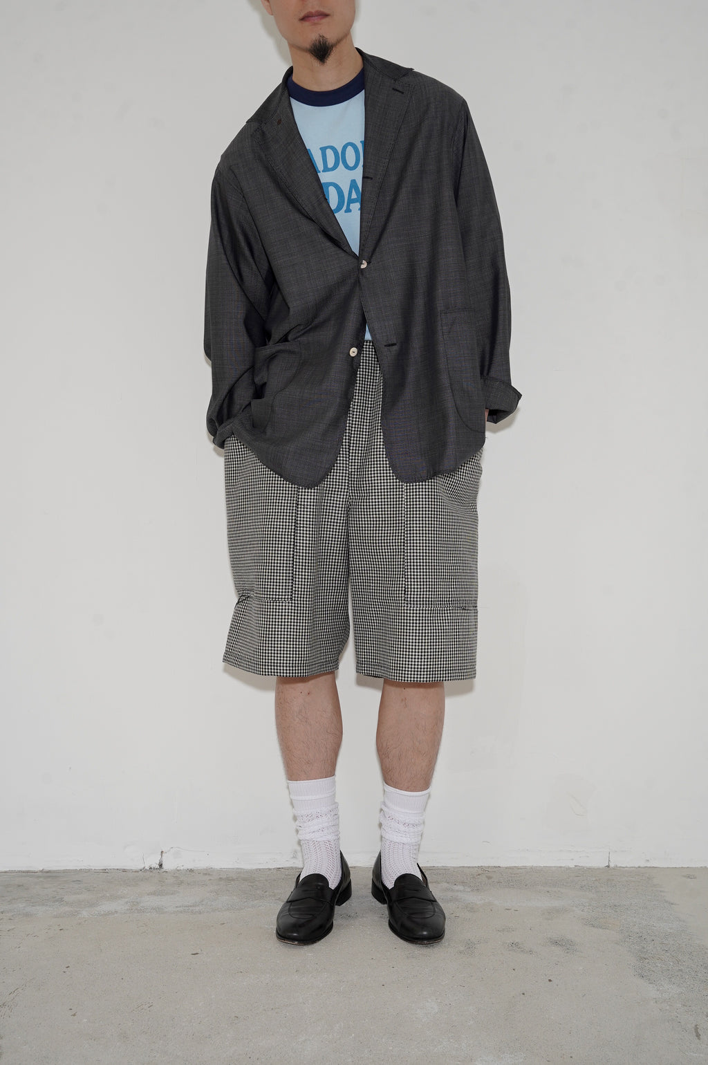 MAATEE&SONS "折って追ってJACKET H WOOL SILK" [NAVY PIN]
