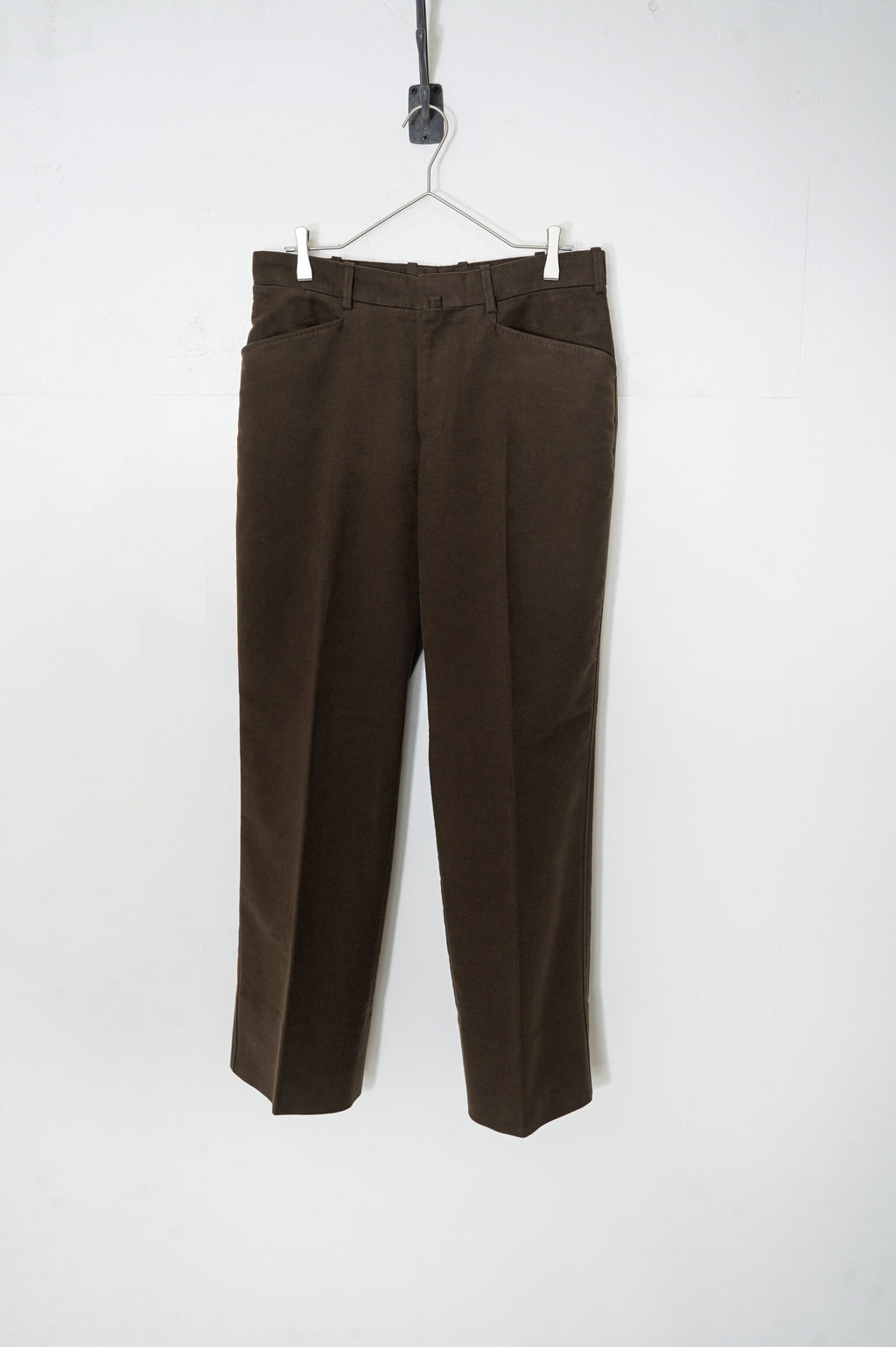 MAATEE&SONS "L POCKET NO PLEATS SLACKS"[D.BROWN]