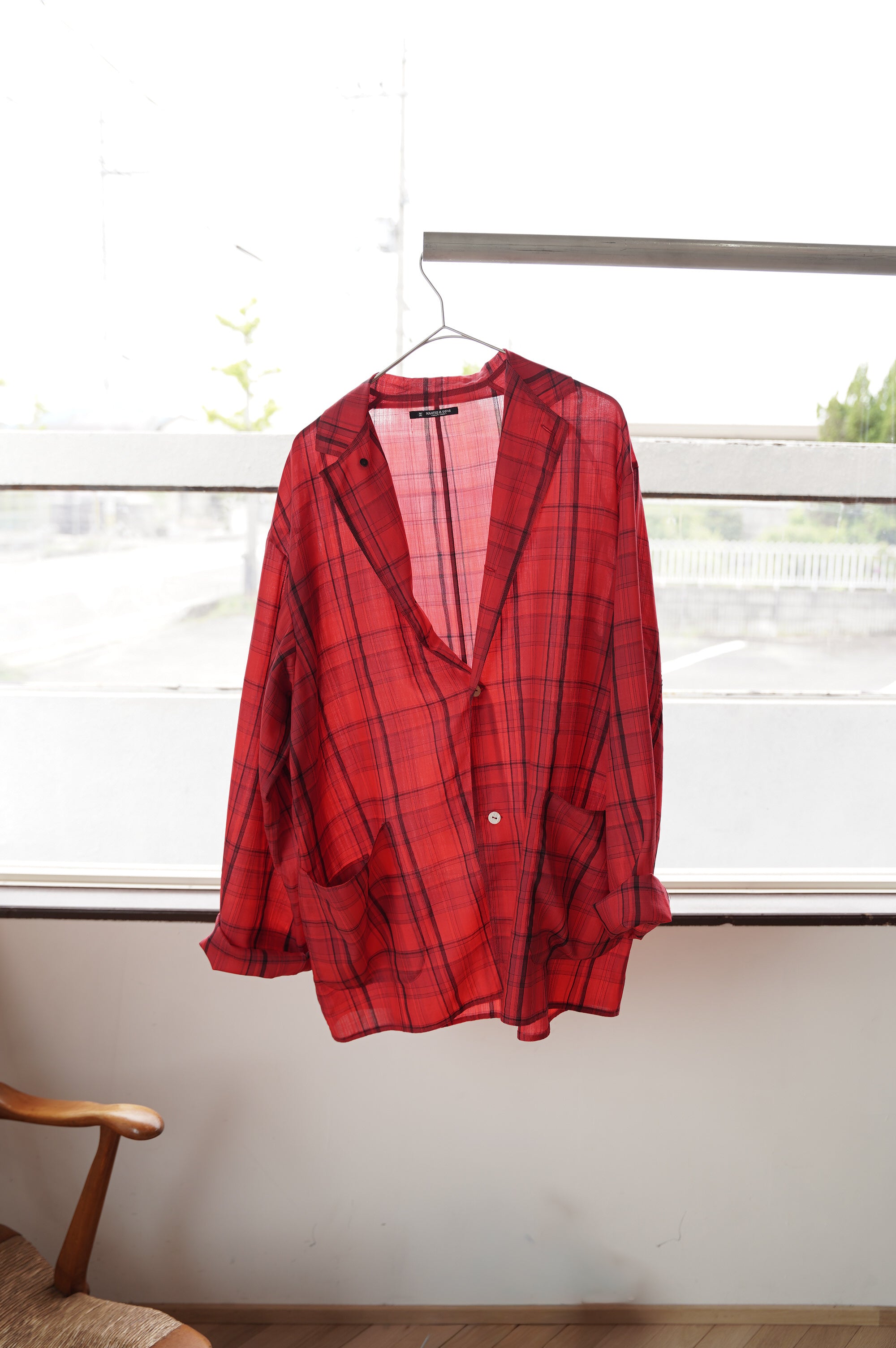 MAATEE&SONS "折って折ってJACKET H WOOL CHECK" [RED]