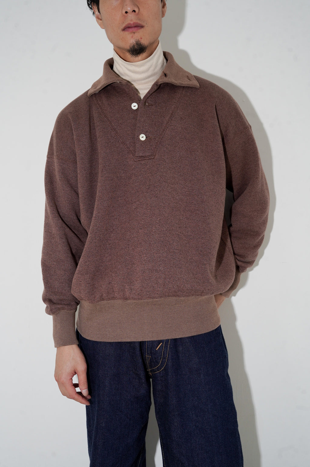 Olde Homesteader Extra Cotton Fleece "Stand Collar Long Sleeve"