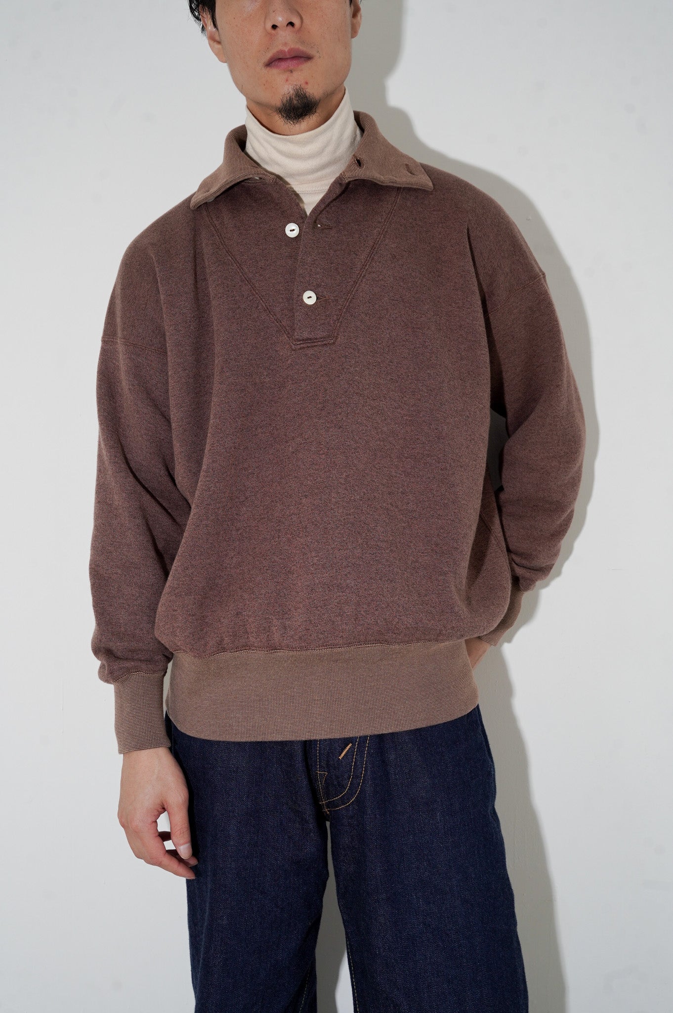 Olde Homesteader Extra Cotton Fleece "Stand Collar Long Sleeve"