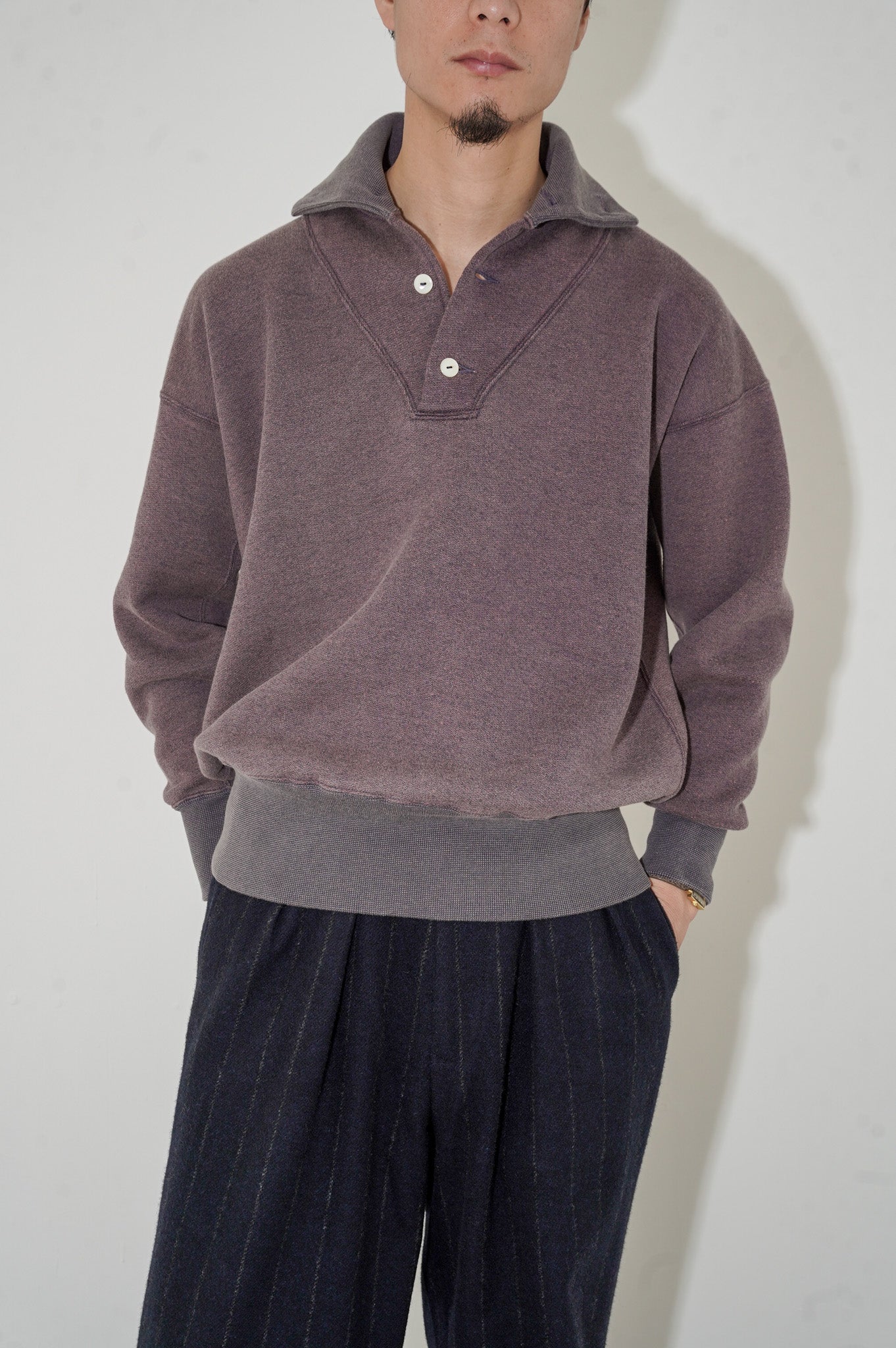 Olde Homesteader Extra Cotton Fleece "Stand Collar Long Sleeve"