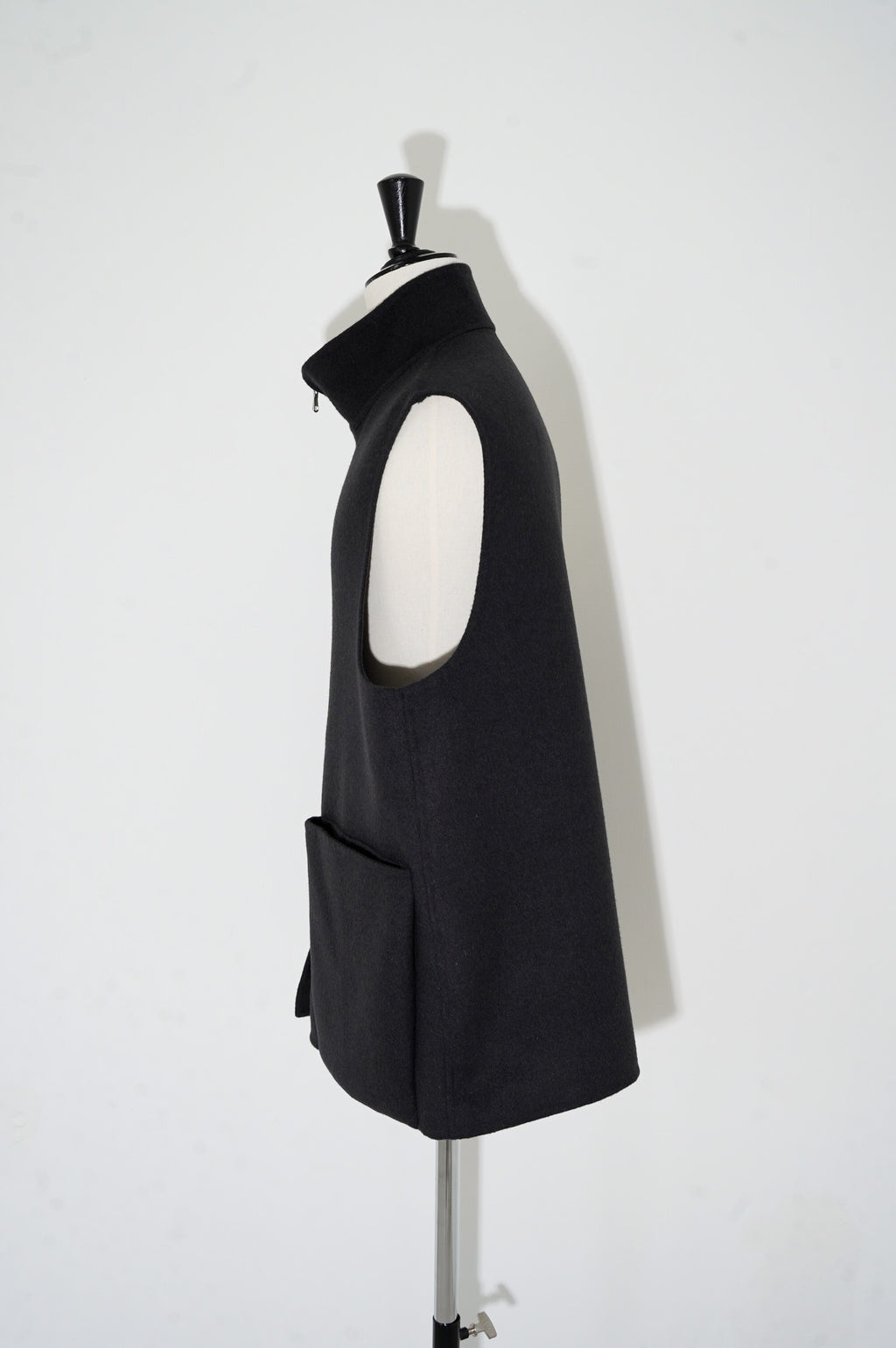 MAATEE&SONS "W Face Zip Vest" [CHARCOAL]