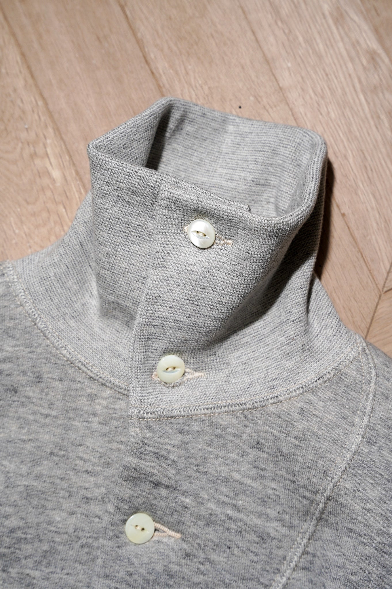 Olde Homesteader "Stand Collar Long Sleeve" [Top Gray]