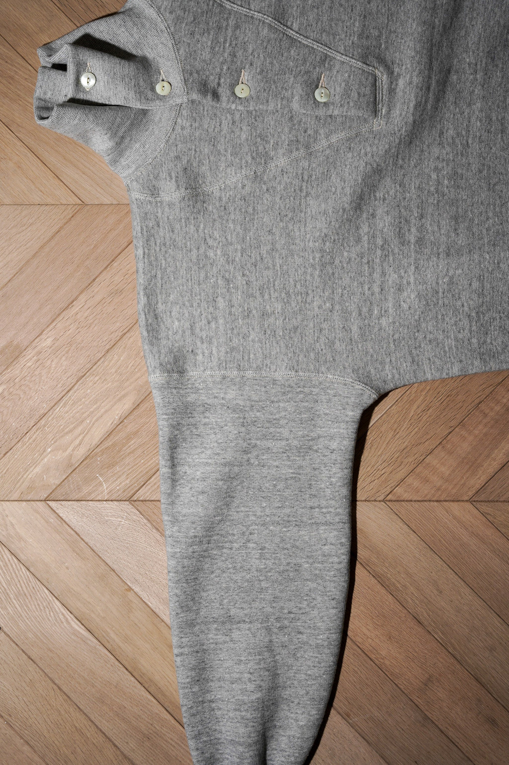 Olde Homesteader "Stand Collar Long Sleeve" [Top Gray]