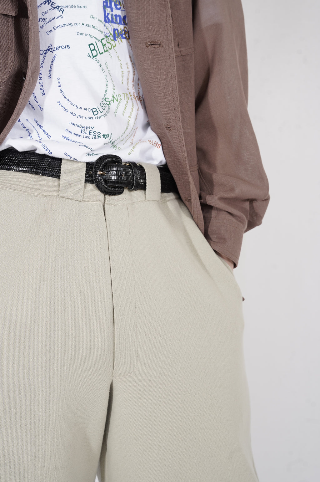 MEIAS "CO/WOOL WORK HALF PT" [BEIGE]