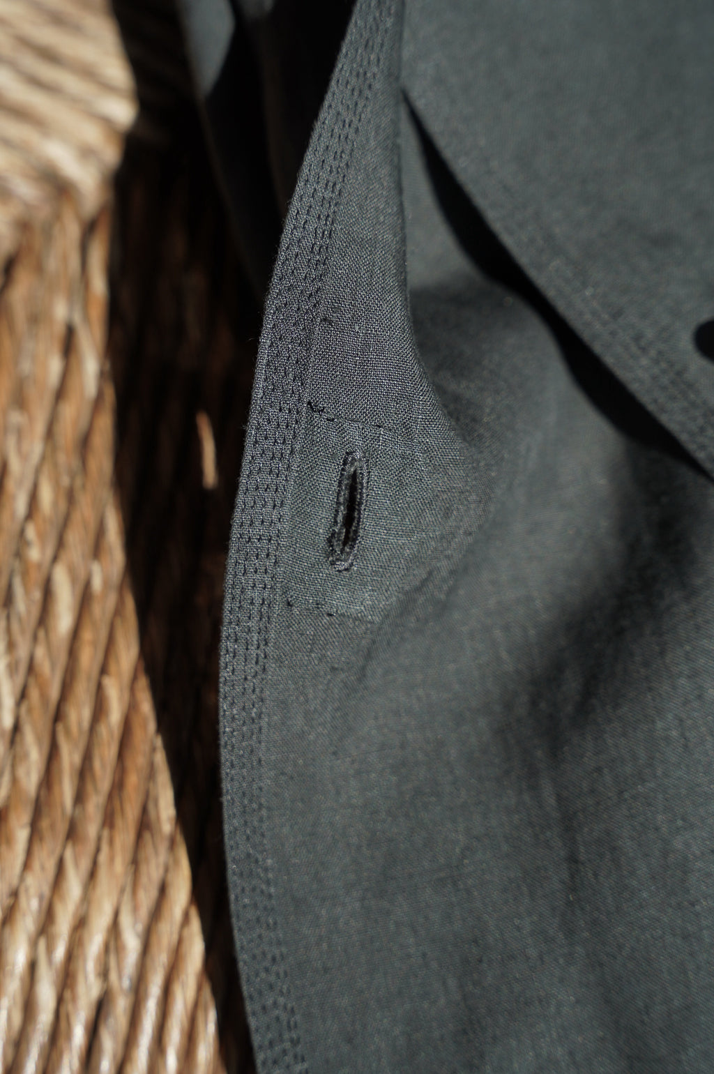 MAATEE&SONS "ARTI SHIRTS SUPER FINE HEMP" [FADE BLACK]