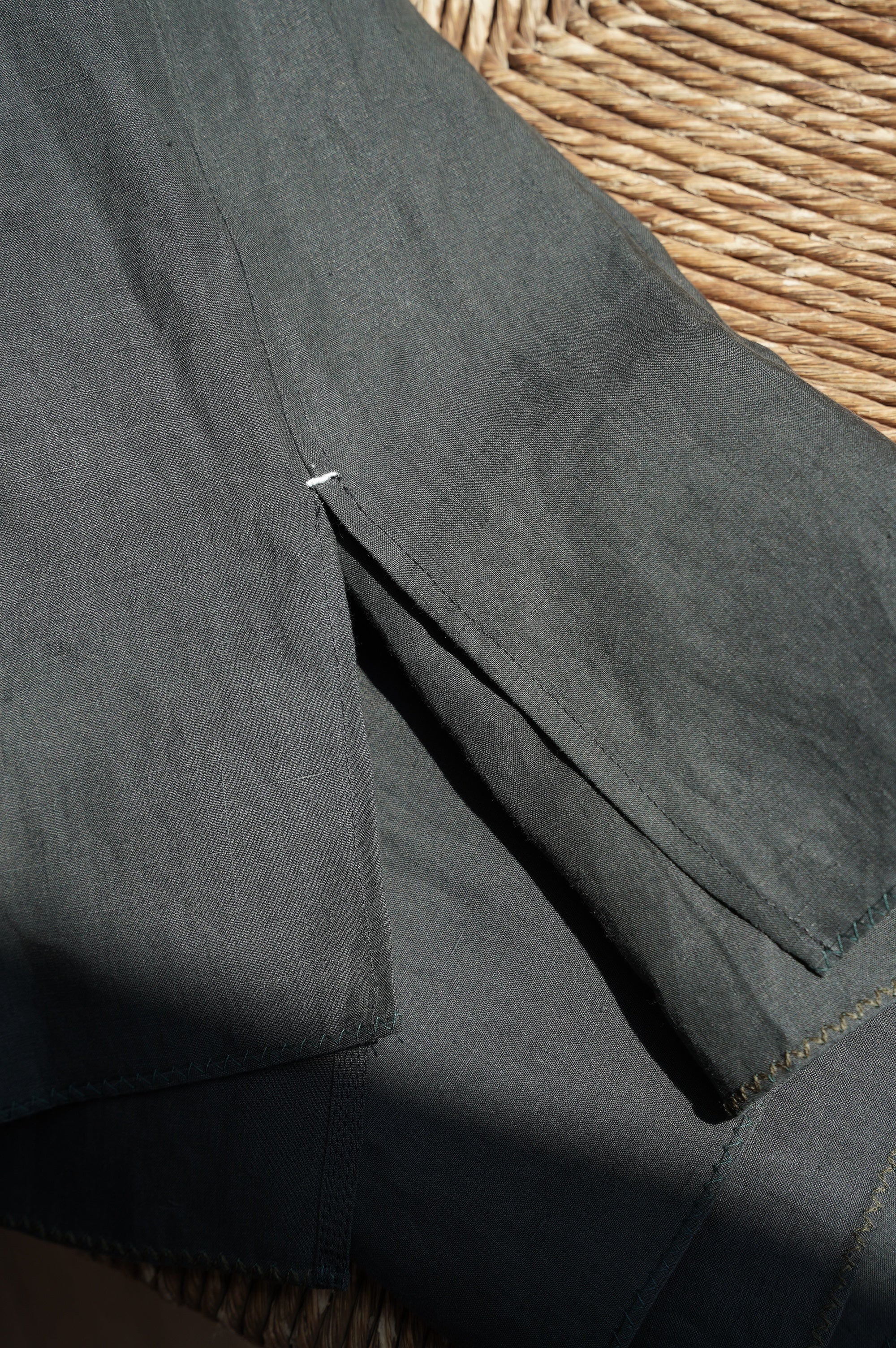 MAATEE&SONS "ARTI SHIRTS SUPER FINE HEMP" [FADE BLACK]