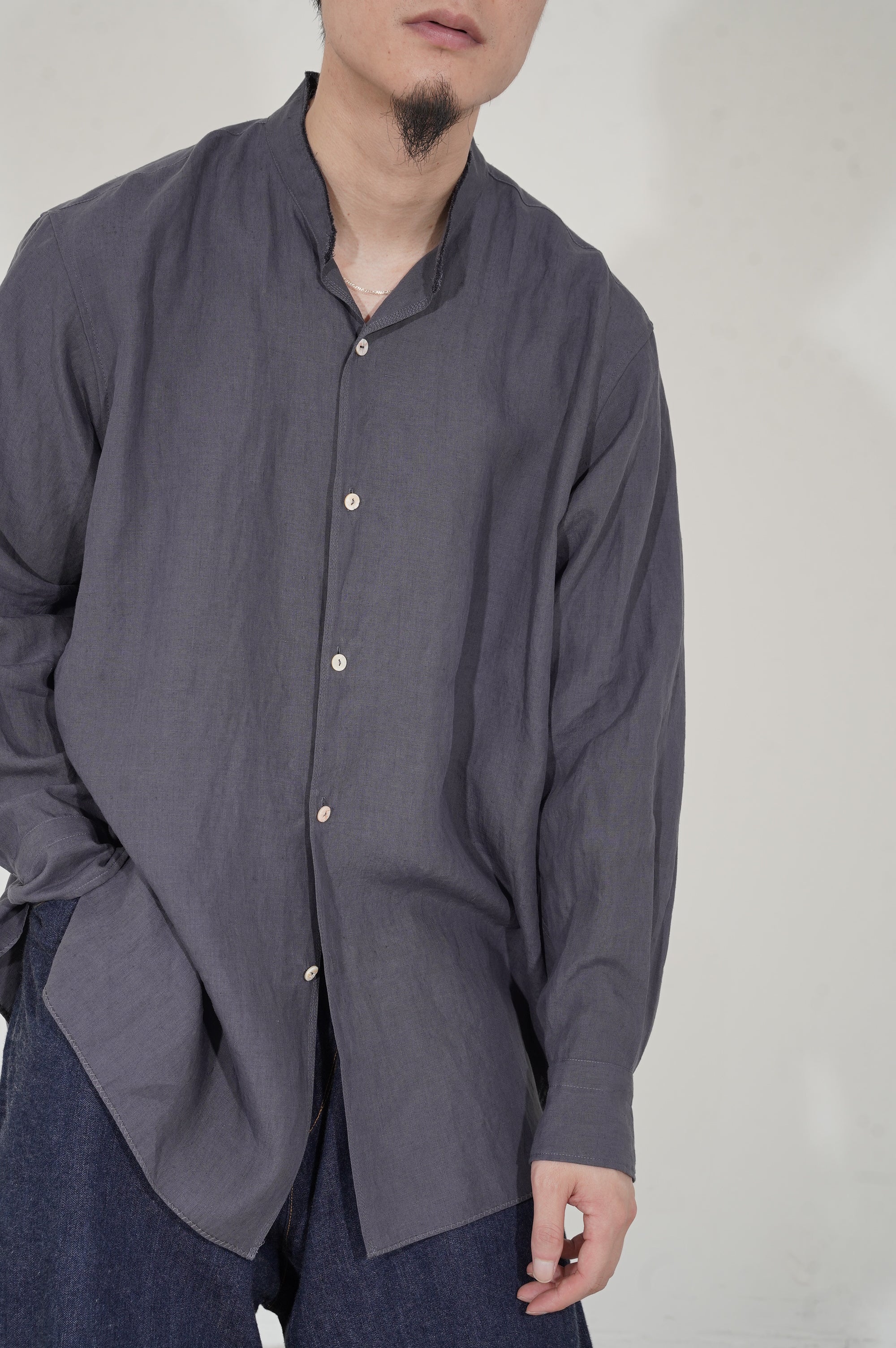 MAATEE&SONS "ARTI SHIRTS SUPER FINE HEMP" [擦れたNAVY]