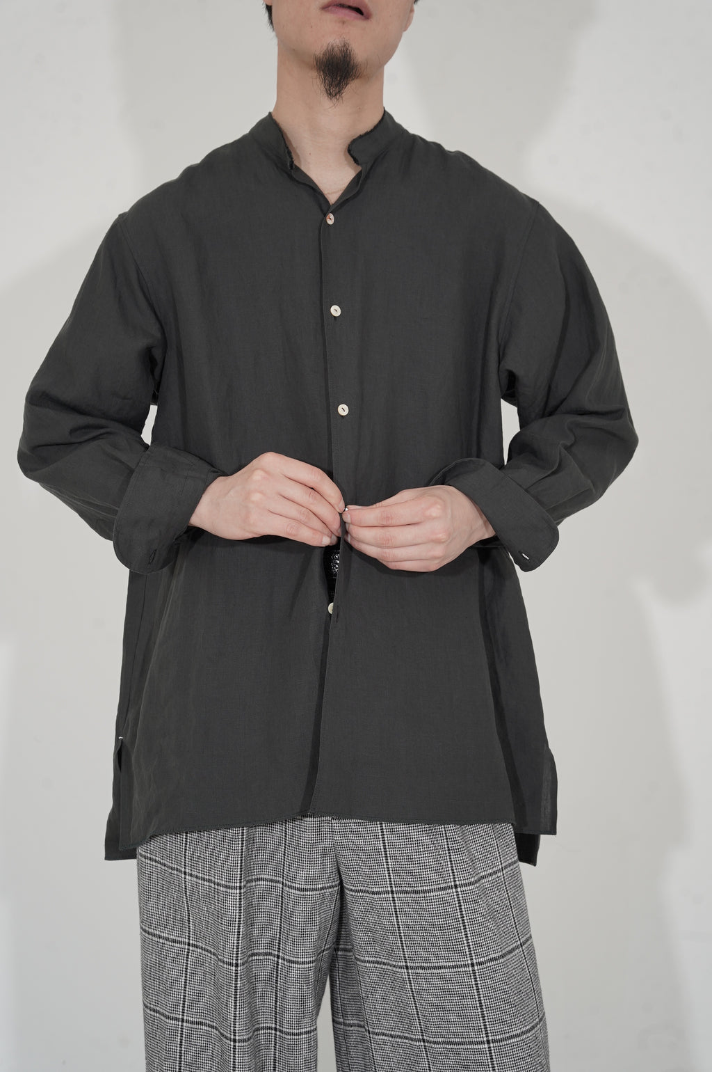 MAATEE&SONS "ARTI SHIRTS SUPER FINE HEMP" [FADE BLACK]