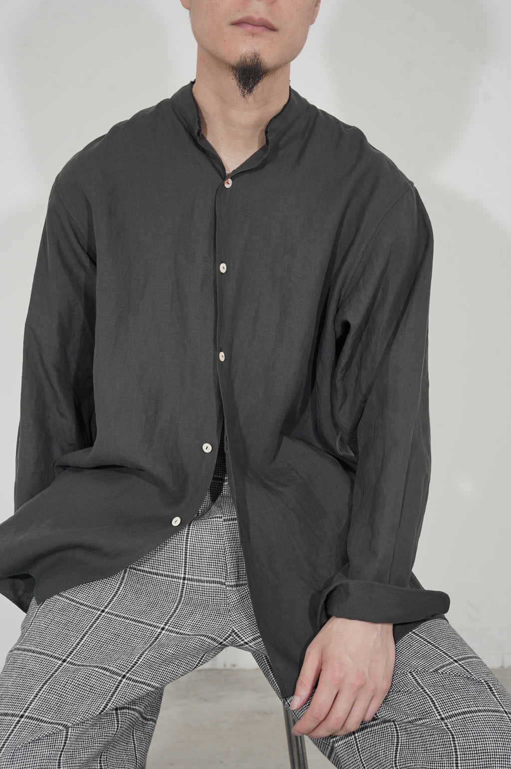 MAATEE&SONS "ARTI SHIRTS SUPER FINE HEMP" [FADE BLACK]