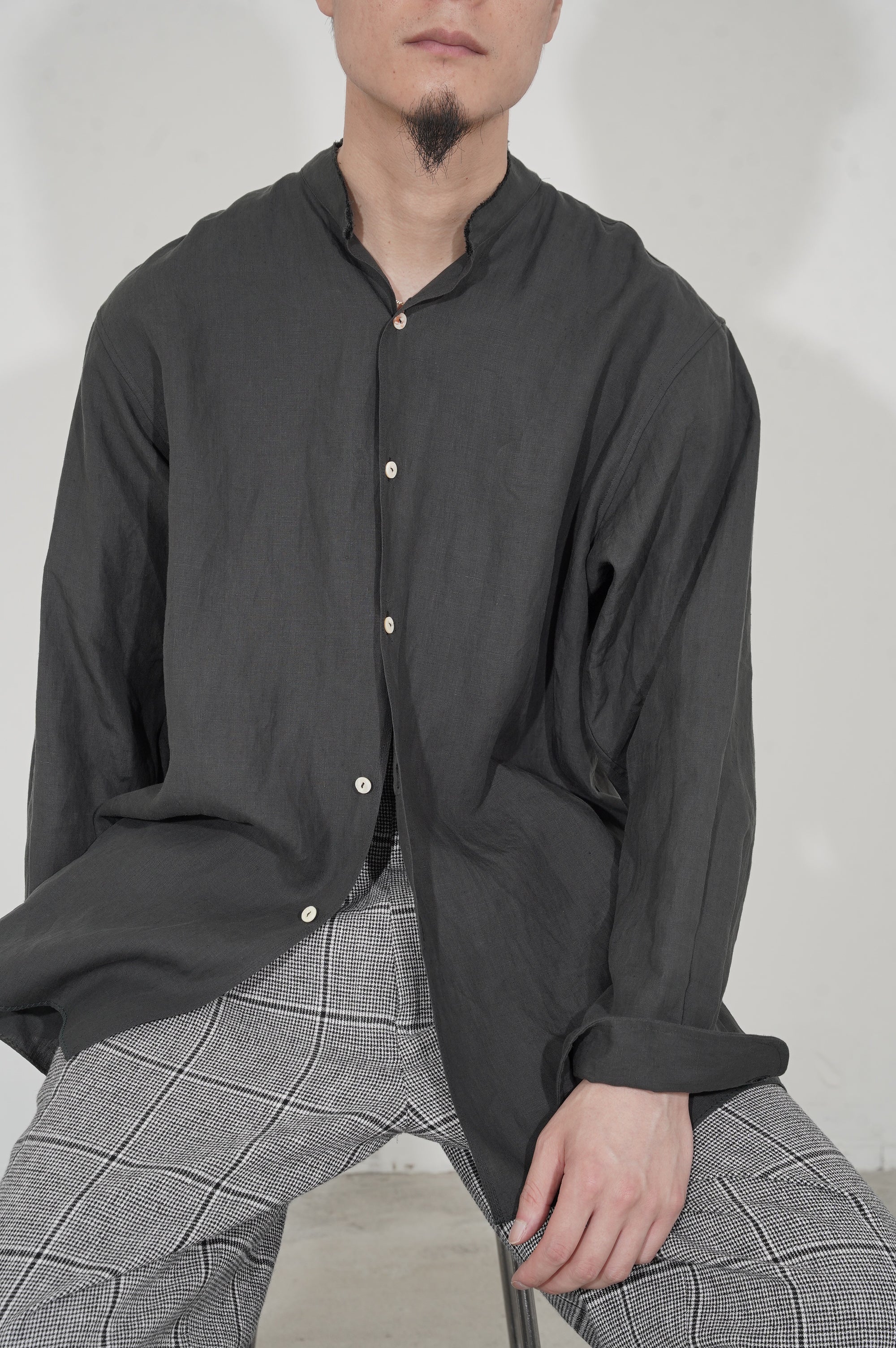 MAATEE&SONS "ARTI SHIRTS SUPER FINE HEMP" [FADE BLACK]