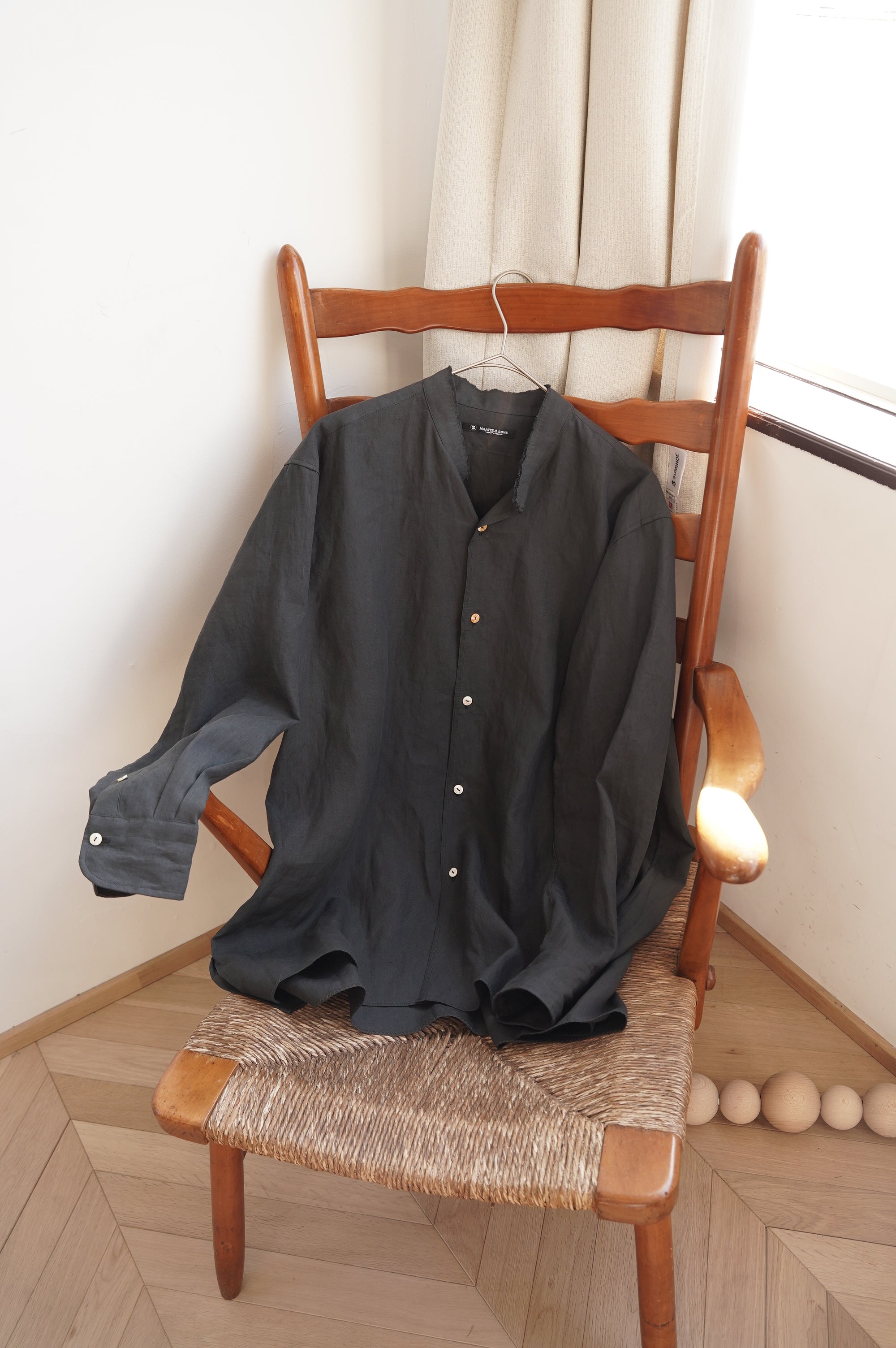 MAATEE&SONS "ARTI SHIRTS SUPER FINE HEMP" [FADE BLACK]