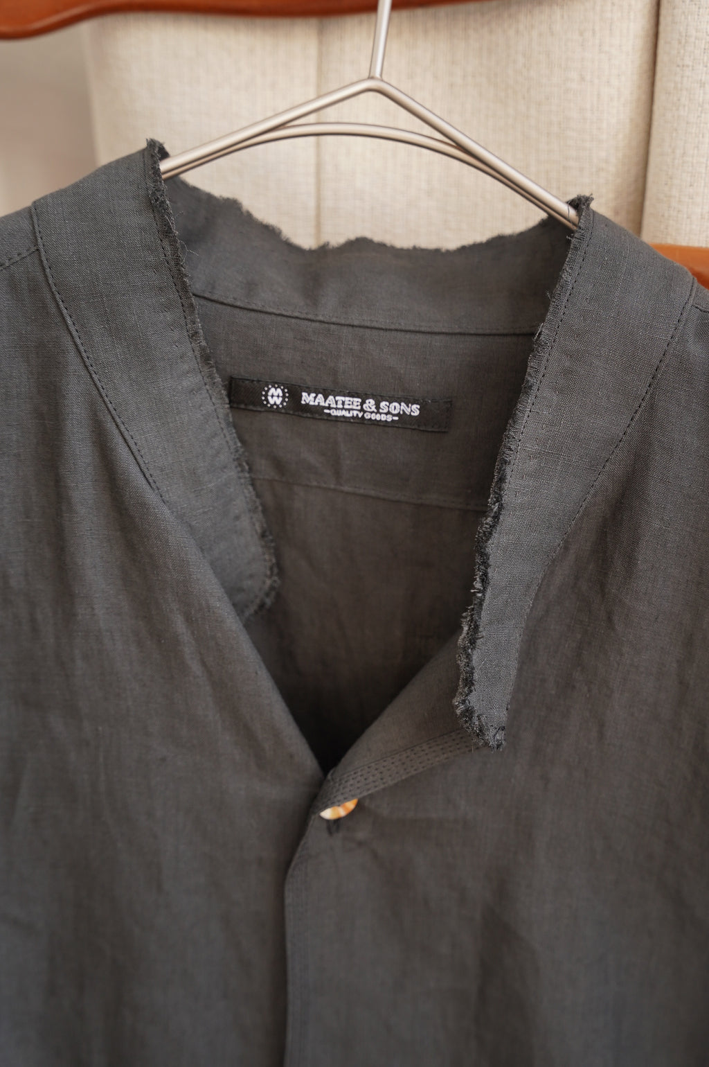 MAATEE&SONS "ARTI SHIRTS SUPER FINE HEMP" [FADE BLACK]