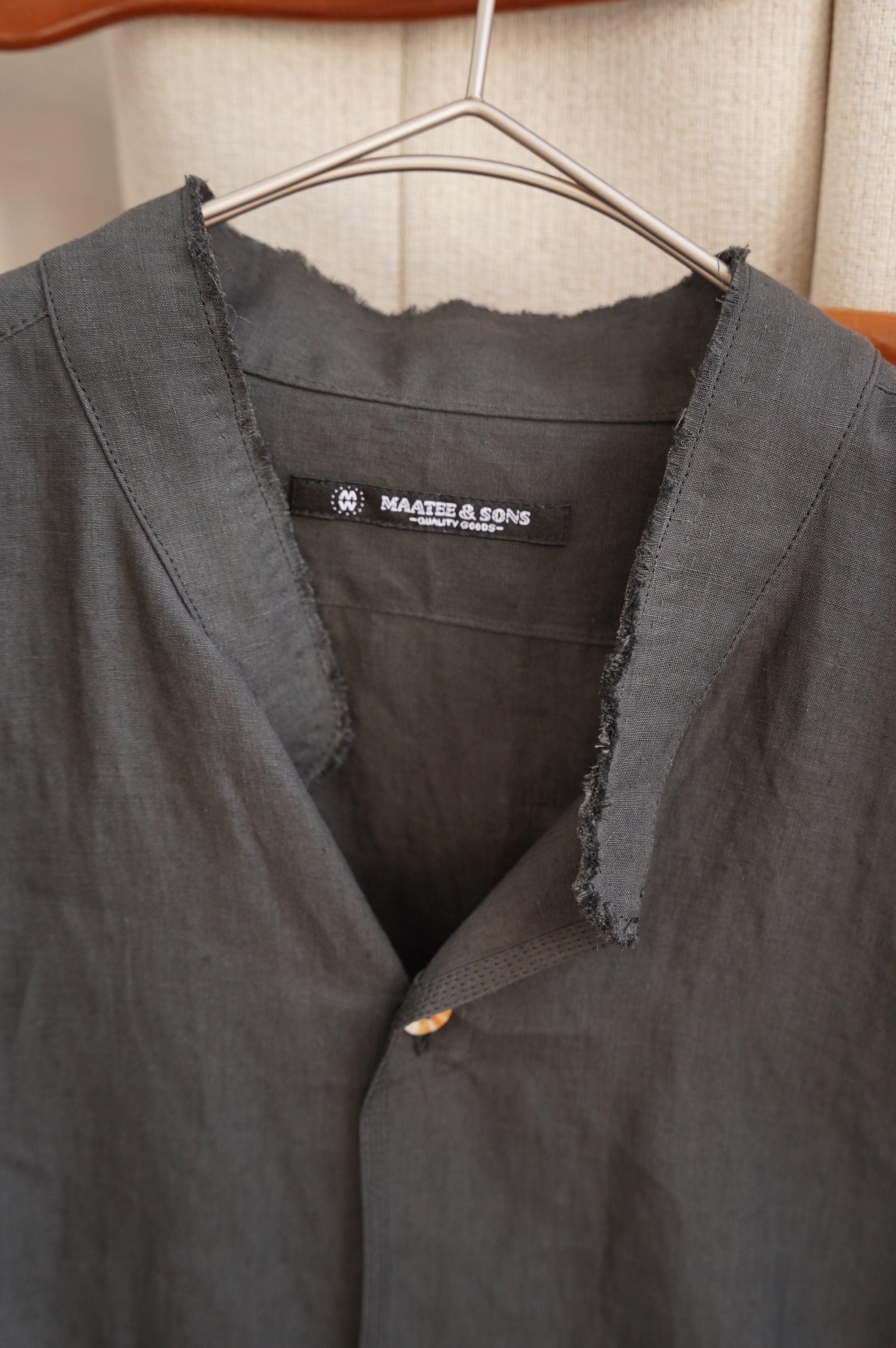 MAATEE&SONS "ARTI SHIRTS SUPER FINE HEMP" [FADE BLACK]