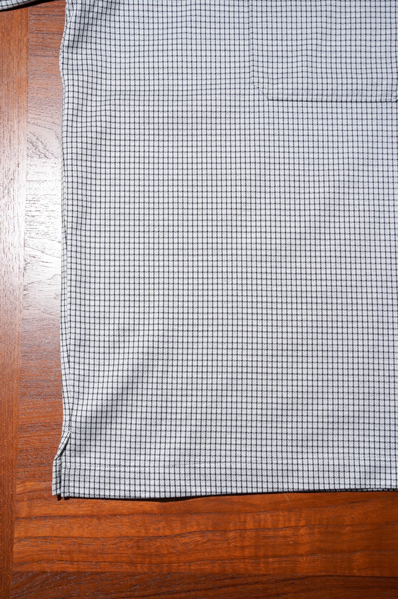 KAMEMASA PHIL. "36G CHECK BALISE SHIRT" [WHITE]