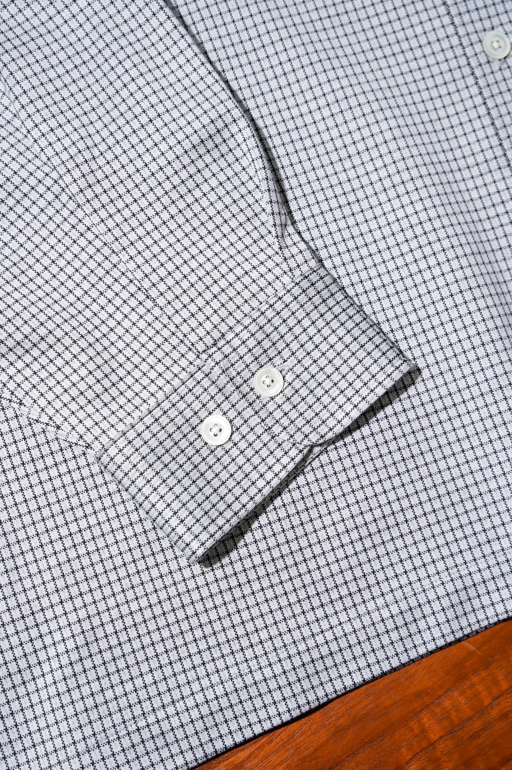 KAMEMASA PHIL. "36G CHECK BALISE SHIRT" [WHITE]