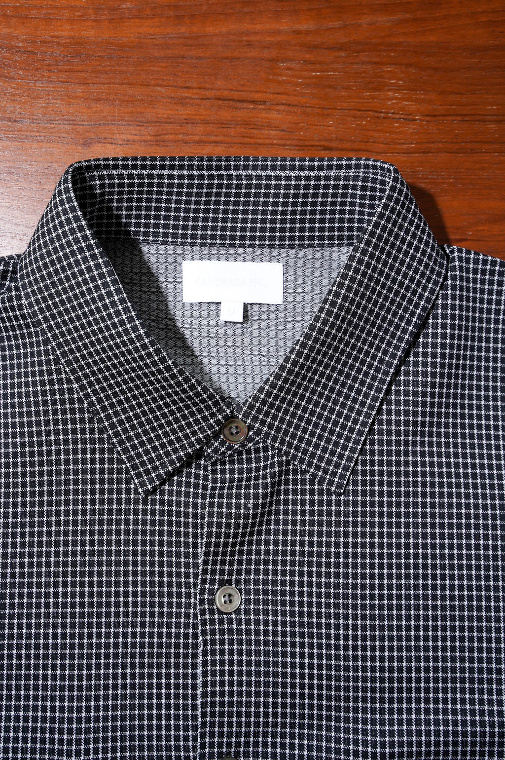 KANEMASA PHIL. "36G CHECK BALISE SHIRT" [BLACK]