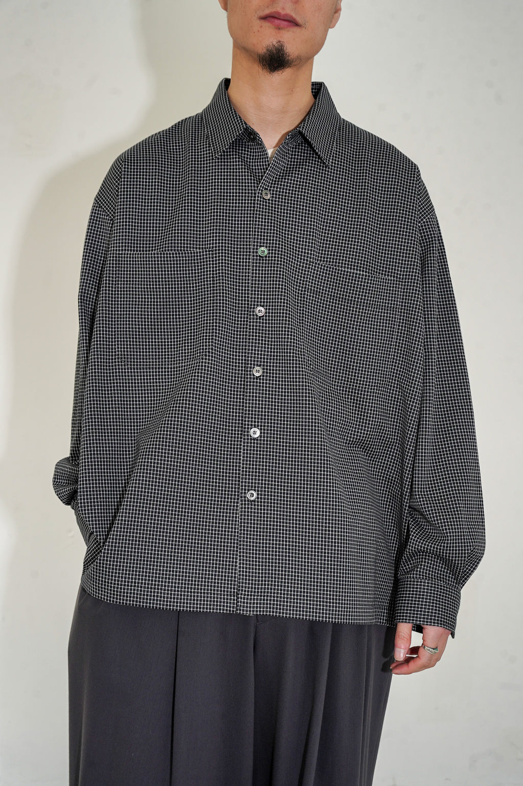 KANEMASA PHIL. "36G CHECK BALISE SHIRT" [BLACK]
